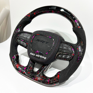พวงมาลัยคาร์บอนไฟเบอร์พร้อมฟังก์ชั่นไฟส่องสว่างสำหรับ Charger RT Durango Super Trackhawk - Product Image 2