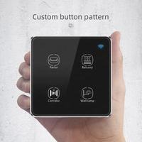 Interrupteur mural intelligent tactile WiFi 4 gangs en verre 10A pour application Smart Life (RU/UE)