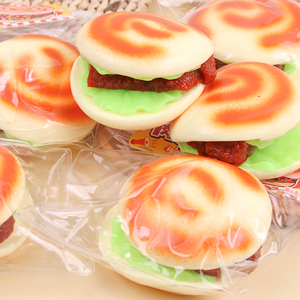 Jouet sensoriel anti-stress en forme de hamburger chinois amusant, vente en gros, OEM/ODM, jouet sensoriel anti-anxiété, commande en gros, jouet anti-stress souple en forme de hamburger en TPR - Product Image 6