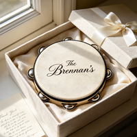 Wholesale Wooden Wedding Tambourine Tamburelli Matrimonio 4 Inch Hand Drums for Gift Regalo Invitados Boda Custom Logo
