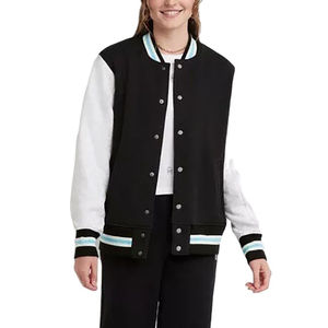 Chaqueta Varsity Corta para Mujer, con Capucha, Diseño Personalizado con Logotipo Bordado, Estampado, con Exterior de Algodón Transpirable para Invierno, Superventas - Product Image 1