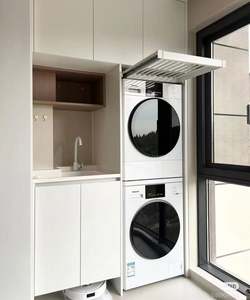 Armoires de lave-linge de balcon personnalisées, armoires de balcon personnalisées, ensembles de meubles de balcon - Product Image 4