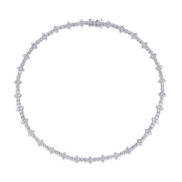 Collier Tennis en Argent 925 avec Pierres Scintillantes GRA Moissanite pour Bijoux de Mode de Luxe Collier de Bijoux de Mode