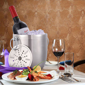 Commercio all'ingrosso 3 litri in acciaio inox secchiello per il ghiaccio W/ 2 maniglie commerciale Bar refrigeratore per Champagne <span class=keywords><strong>vino</strong></span> birra cubetti di ghiaccio snack - Product Image 6