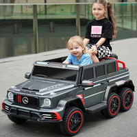 Voiture électrique tout-terrain pour enfants sous licence Mercedes Benz Classe G 6 roues, grand SUV avec télécommande, 2 places, en plastique