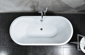 Bañera independiente de acrílico ovalada antideslizante, para Hotel, interior, 65 pulgadas, gran oferta - Product Image 6
