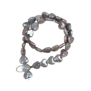 Perlas Sueltas de Agua Dulce Naturales, Color Gris Barroco, Forma de Corazón, 11-12 mm, para Bisutería Hecha a Mano - Product Image 5