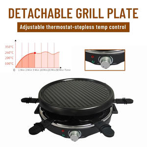 Plaque détachable antiadhésive, barbecue électrique d'intérieur sans fumée, <span class=keywords><strong>raclette</strong></span>, grill coréen, plaque chauffante pour la maison, pour le fromage, le chocolat - Product Image 5