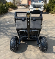 Remorque benne en acier pour VTT, à attacher à l'arrière, pour le transport de marchandises en extérieur, compatible camion, moto, VTT, camping-car et utilisation agricole