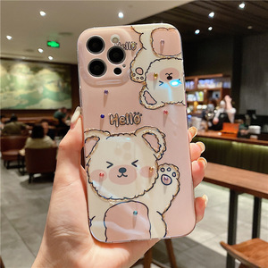Custodie carine pittura a olio Cartoon Tu-lip custodia per telefono moda semplice antiurto in stile coreano per iPhone 14 Pro Max - Product Image 4