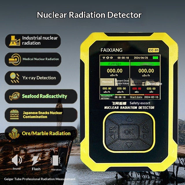 Rechargeable Handheld Pocket Nuclear Radiation Detector Beta/X-ray/Gamma Detection Sound Alarm Digital Measurement 0.08-99uSV
