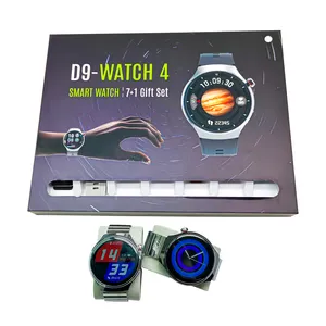 Coffret cadeau tendance 7 + 1 bracelets D9-Watch 4 chargeur sans fil montre 4 combinaison pro montre intelligente pour femmes hommes Sport PK i20