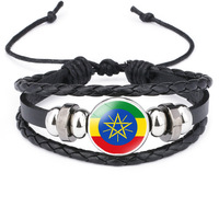 Bracelet en fil ciré tressé personnalisé avec drapeau national de la Guinée équatoriale, cordon réglable, souvenir héritage