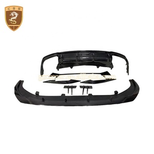 Kit carrosserie large personnalisé en fibre de carbone style AT avec séparateur <span class=keywords><strong>avant</strong></span> et diffuseur arrière pour Audi A4 - Product Image 6