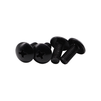 Vis à tête fraisée cruciforme noire de grade 10.9, vis à tête champignon, fixations personnalisées M5*12, fabricant de vis sur mesure