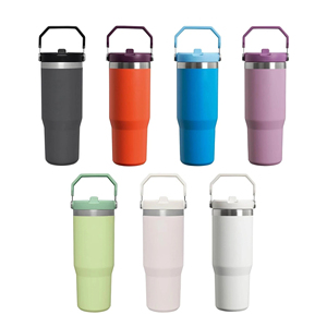 Botella de Agua Resistente a Fugas, Duradera y Sostenible, Personalizada a Precio de Fábrica, Vaso Térmico de Acero Inoxidable de 30 oz con Asa - Product Image 2