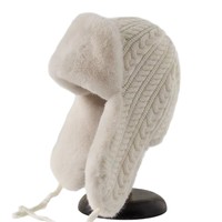 FF6322 Gorro de Invierno Unisex con Forro Polar Cálido, Gorro de Punto con Orejeras, Gorro de Esquí Cálido, Gorro Ushanka