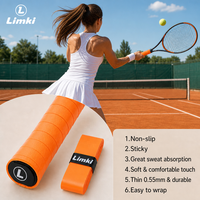 Sangle de raquette antidérapante en PU de haute qualité, absorbant la transpiration, pour tennis, badminton, padel