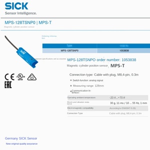 Sensor de Posición de Cilindro Magnético SICK MPS-128TSNP0 Alemania 1053838 - Product Image 2
