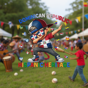 T-shirt à manches longues pour garçons, héritage hispanique de la République dominicaine - Product Image 3