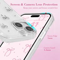 Étui de téléphone à nœud papillon 3D brillant, étui de téléphone mignon et scintillant, cristal transparent, esthétique, fin, souple, TPU transparent, protection