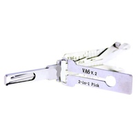 Lishi Tool 2 en 1 2in1 Décodeur et Pick pour Renault Citroen pour Peugeot Outil de Serrurier pour Clés de Véhicule VA6 (4 Lifters)