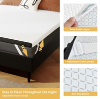 Surmatelas en mousse à mémoire de forme avec housse en tissu, matelas de refroidissement infusé de gel