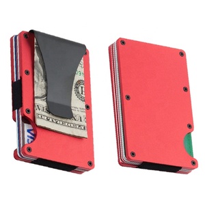 Slim Wallet RFID Blocking Creative Bank Card Box Anti-Degaussing Aluminum Alloy Fashionable Metal Credit Card Holder