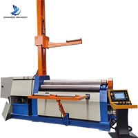 Máquina de Rolado de Placas CNC Automática de Alta Precisión W12-12x2500 con Soportes Verticales y Laterales para el Doblado de Chapas