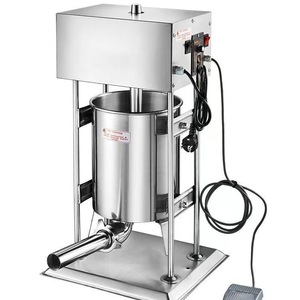 Petite machine à farcir les saucisses électrique verticale commerciale, <span class=keywords><strong>poussoir</strong></span> à saucisses en acier inoxydable - Product Image 4