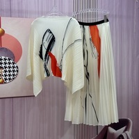 Robes maxi tendance Miyake pour femmes 2024, robes longues décontractées à imprimé floral, ensemble plissé en deux pièces