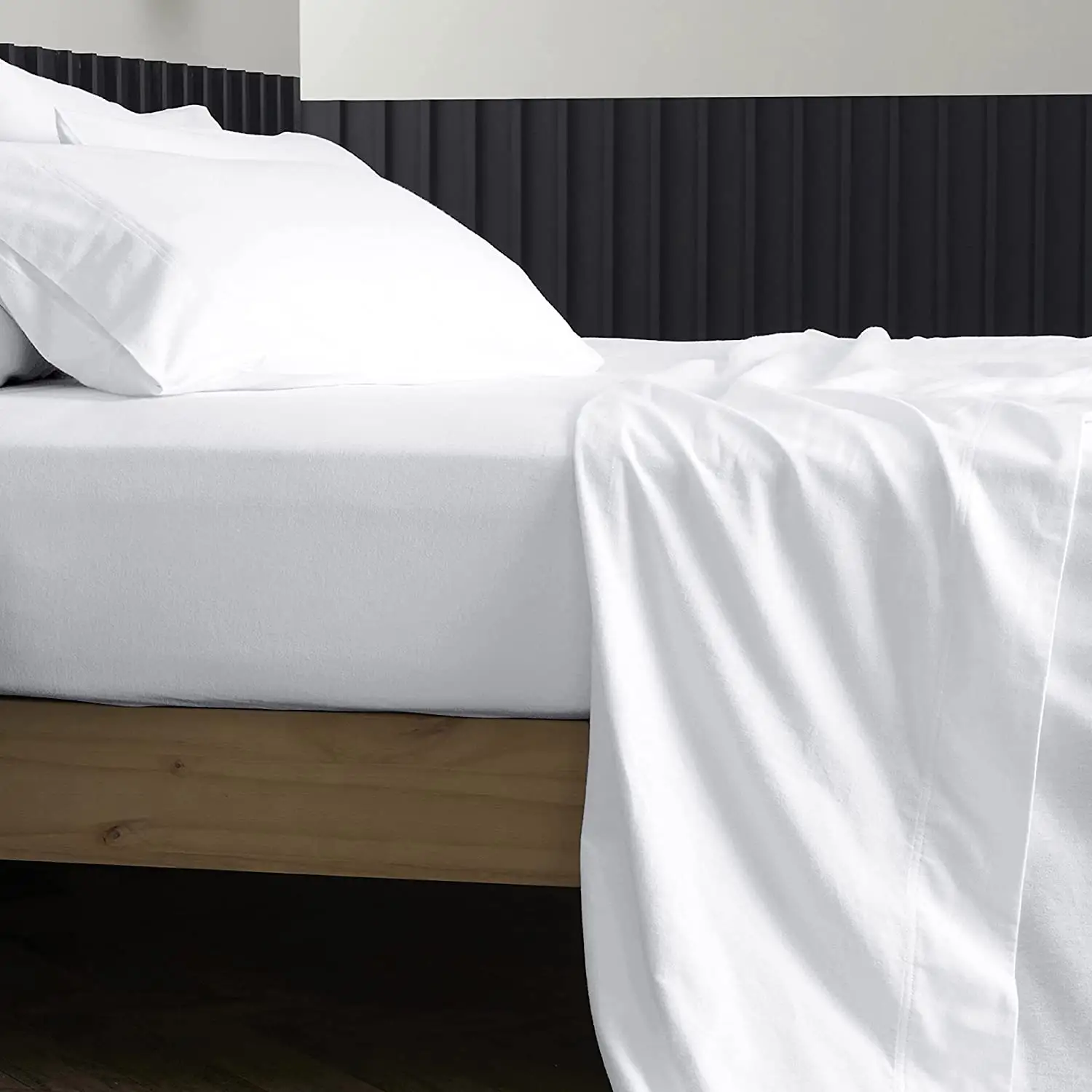 ผ้าปูเตียงสีขาวผ้าปูเตียงผ้าฝ้ายแท้สำหรับผ้าปูที่นอนผ้าปูเตียงโรงแรมโปรโมชั่น100% ขนาดคิงไซส์