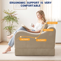 Fabrik-Vakuumverpacktes Modulares Schwammsofa, Frei Transformierbares Einzelsitz-Relaxsofa-Bett für Apartment, Modernes Zuhause und Schlafzimmer