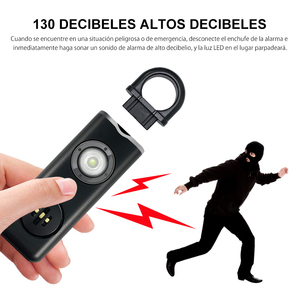 Alarma Para Niños Llavero De Autodefensa Recargable Venta Al Por Mayor Alarma De Seguridad Personal Llavero Damas - Product Image 2