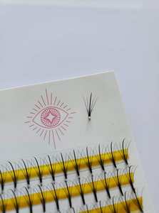 Extensions de cils synthétiques préfabriquées, effet volume russe, faites à la main, diverses épaisseurs, personnalisables, marque privée, fabrication OEM facile - Product Image 2