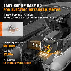 OEM/ODM op maat gemaakte elektrische boot LiFePO4 lithium-ion batterijpakket 12V-60V voor boot/camper/auto - 8000 cycli 5 jaar garantie - Product Image 3