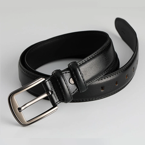 Cinturón Clásico de Vestir para <span class=keywords><strong>Hombre</strong></span>, Formal, de Negocios, de Cuero Genuino con Hebilla y Presillas de Cuero - Product Image 2