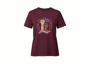 Camiseta del Día Internacional de la Mujer para mujer, manga corta, estampado floral, cuello redondo, informal, primavera verano, 100% algodón jersey - Product Image 1