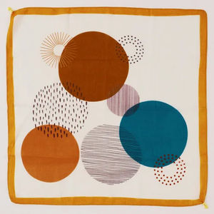 Écharpe imprimée de style pastoral en coton et lin, version coréenne haut de gamme de la mode féminine japonaise, style fin et original, pour le printemps - Product Image 4