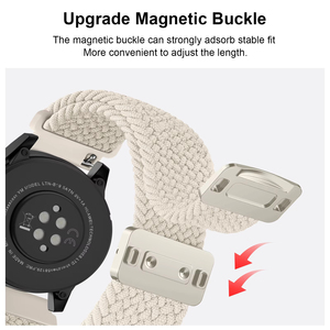<span class=keywords><strong>Correa</strong></span> Trenzada de 18/20/22 mm para Relojes <span class=keywords><strong>Garmin</strong></span> Vivoactive 4 5 3 S/<span class=keywords><strong>Venu</strong></span> 3 2s <span class=keywords><strong>Sq</strong></span> 2 Plus/Forerunner 265 255S 645 245 Music/Vivomove - Product Image 4