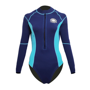 Combinaison <span class=keywords><strong>de</strong></span> plongée intégrale 1 pièce pour <span class=keywords><strong>femme</strong></span>, manches longues, fermeture éclair sur la poitrine, en néoprène, protection thermique - Product Image 2