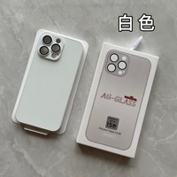 AG Matte Verre Trempé Hard Cover Lens Protector Phone Case pour iPhone 16 Pro Max iPhone 15 14 Avec Retail Packaging