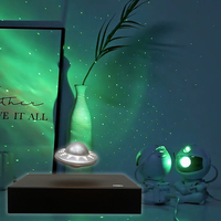 Mini jouet OVNI flottant incroyable, OVNI flottant avec LED à l'intérieur, projecteur d'étoiles rotatif à 720°, lampe de table pour la décoration de la maison, chambre à coucher, cadeau