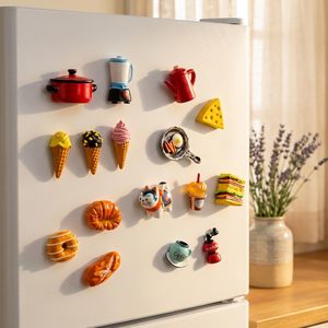 DANVON Lot de 5 mini aimants de réfrigérateur 3D mignons en résine avec aimant puissant pour la décoration de bureau et de cuisine Fabriqué en Chine - Product Image 5