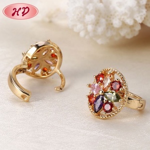 ต่างหูทองเหลืองชุบทองดีไซน์ใหม่ทันสมัยสไตล์ตุรกี - Product Image 3