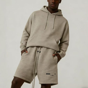 Felpa <span class=keywords><strong>con</strong></span> cappuccio oversize personalizzata unisex invernale <span class=keywords><strong>con</strong></span> ricamo 3D e copriviso - Fear God - Product Image 5