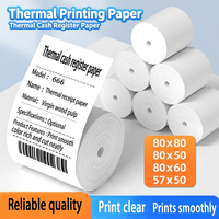 Grosir kertas cetak termal pos kasir 80x80 57x50mm gulungan printer termal