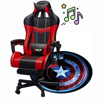 Ensemble de table, chaise et fauteuil de salon pour ordinateur personnalisé, avec haut-parleur RGB rouge, chaise de jeu Scorpion réglable avec fonction massage, 1 pièce, livraison gratuite