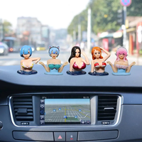Secouant la poitrine fille voiture tableau de bord ornement Sexy Anime Silicone poupée dodue voiture intérieur forme moto accessoires décoration