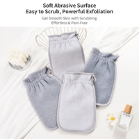 Serviette de bain exfoliante antibactérienne de style coréen simple avec manchette élastique, antidérapante sous la douche